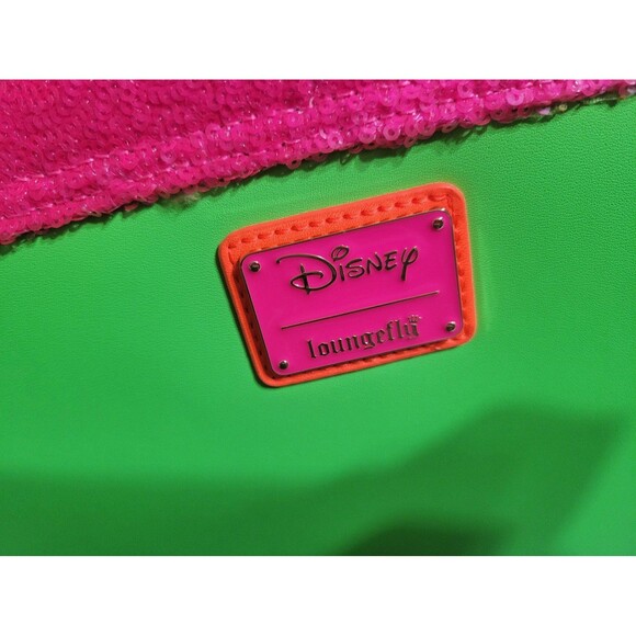 Minnie Mouse Exclusive Color Block Neon Sequin Crossbody Bag - Picture 5 of 8